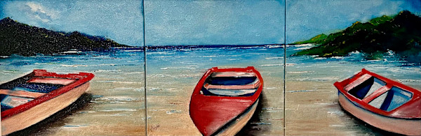 Anchored at low tide I, II, III by Nilou Farzam