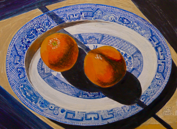 Oranges and Blue Willow