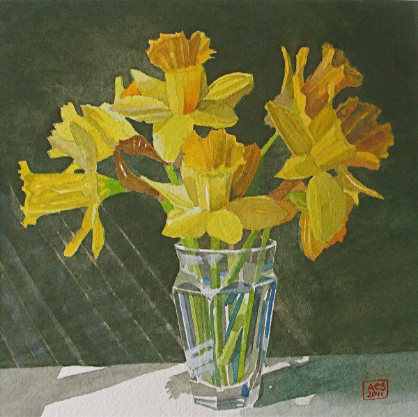 Daffodills in Baccarat Vase