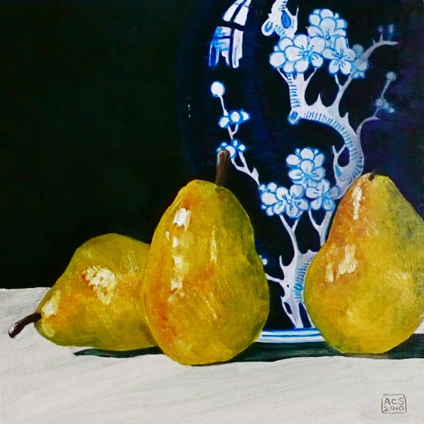 Pears and Porcelain Plum Blossoms