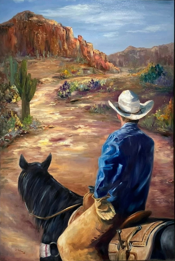 Lone Rider Going Home by Deborah Setser, Image 1.