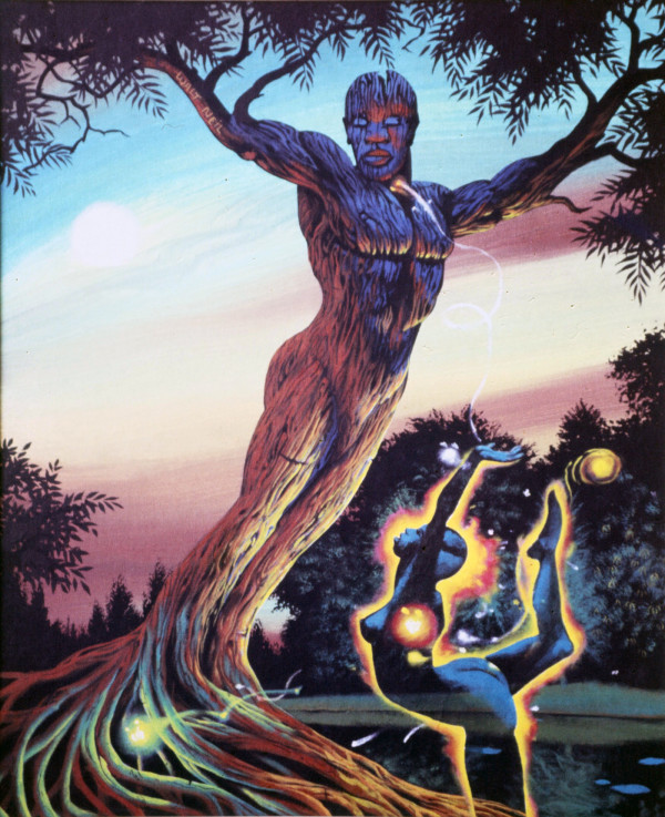 Untitled, Tree Figure with Illuminated Dancer by Walt Wali Neil