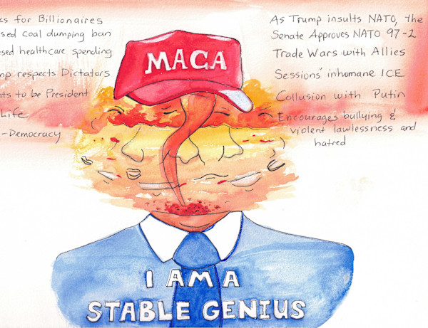 Trump Tornado: I AM A STABLE GENIUS by Urban Myth Slayer