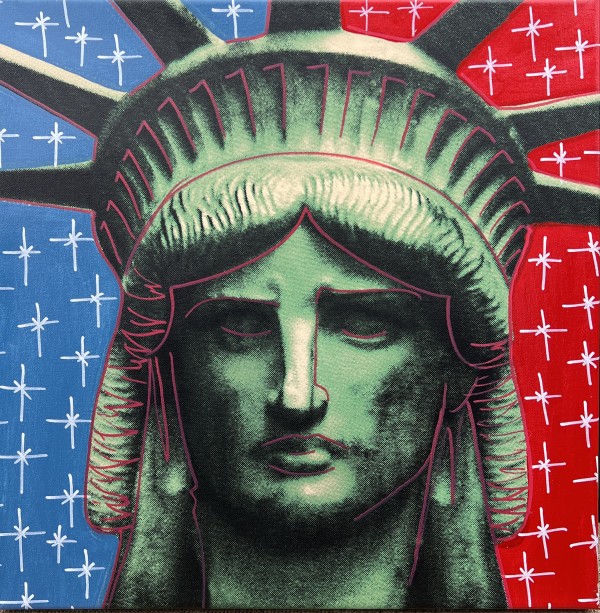 The Statue of Liberty: Red, White & Blue by Steve Kaufman