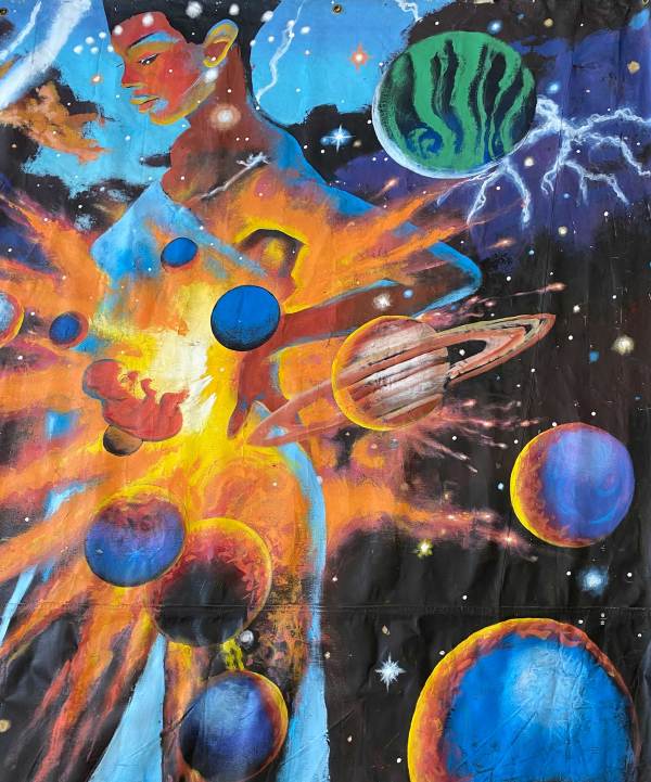 Cosmic Divine Feminine Mural by Walt Wali Neil