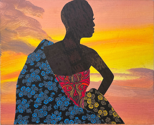 Silhouette With Floral Robes by Walt Wali Neil