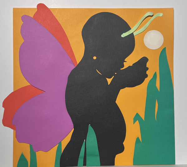 Paper Cut-Out Baby with butterfly wings by Walt Wali Neil