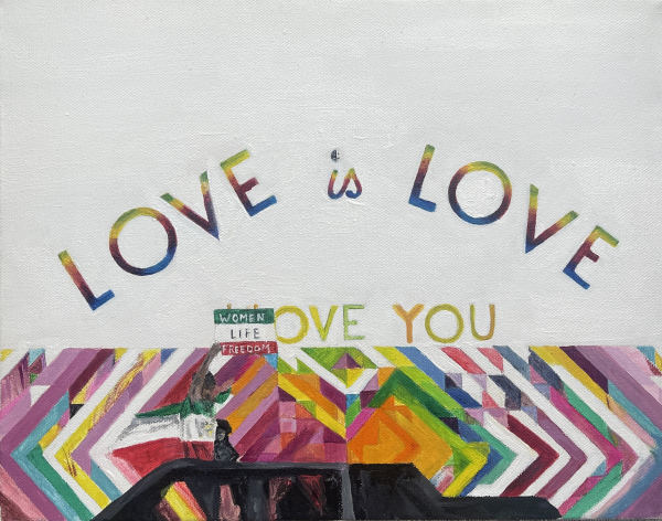 Love is Love, Women Life Freedom; Beverly Hills, Calif. by Emily Wallerstein