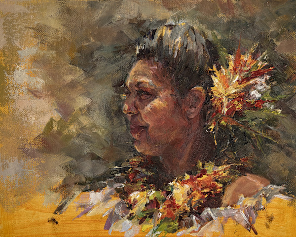 Hula Girl in Oil by Carolyn Majewski