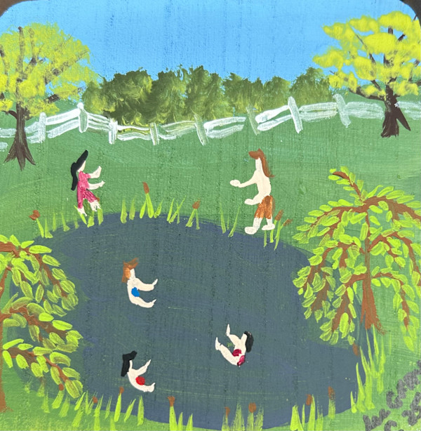 Swimming In The Pond by Lee Gray