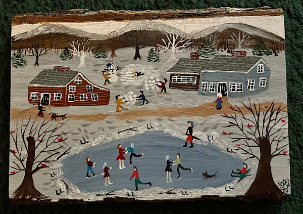 Piles Of Snow - Wooden Wall Hanging by Lee Gray
