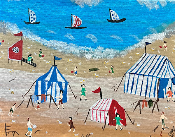 Everyone Is Enjoying The Beach by Lee Gray