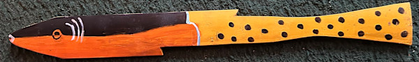 Fish #4 - Orange,Yellow,Black , White by Lee Gray