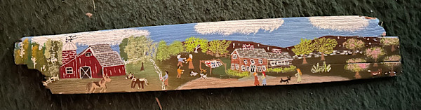 Life On The Farm - Wooden Stave by Lee Gray