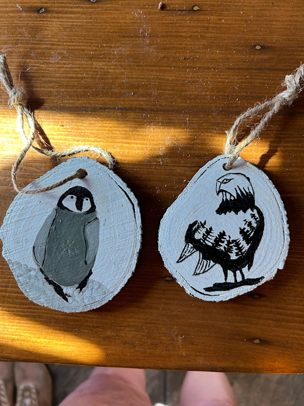 1 Eagle & 1 - Penquin by Lee Gray