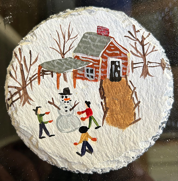 A Cold Day Out Side - Slate Coaster by Lee Gray