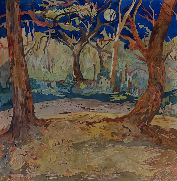 Full Moon Night in the Forest by Meredith Nemirov