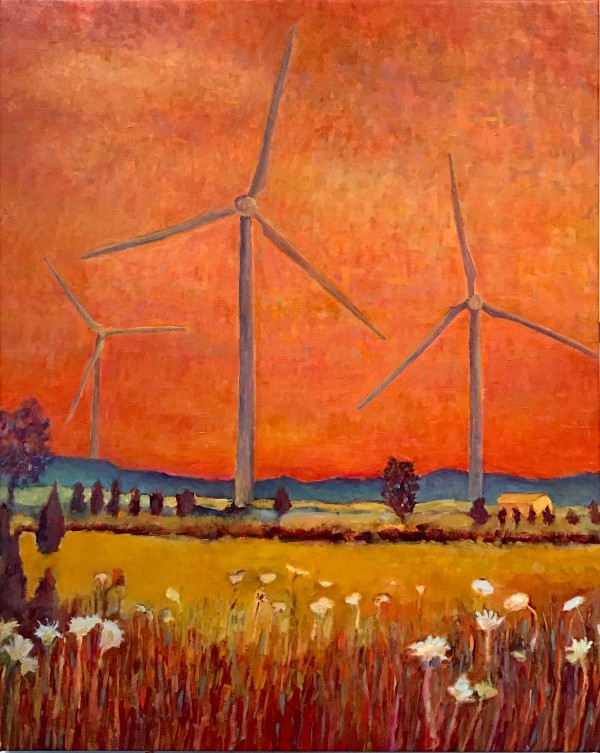 Midland County Wind Turbines II by Elaine Dalcher