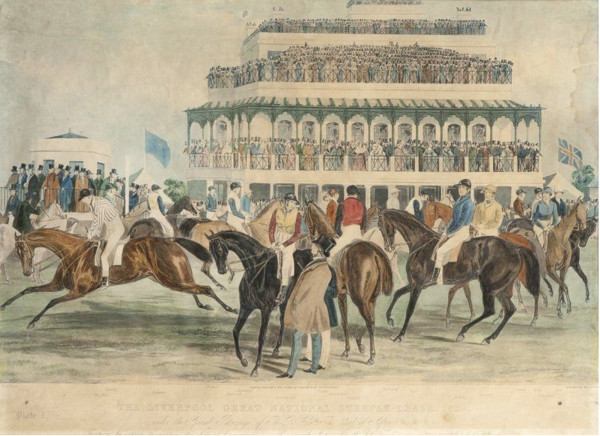 The Liverpool Great National Steeple Chase Plate 1 by John Harris