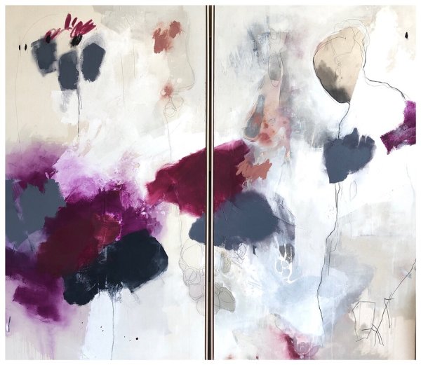 Orions Meadow Bloom - Diptych