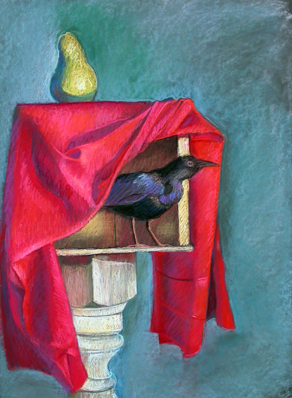 Red Cloth Black Bird by Dominique Simmons