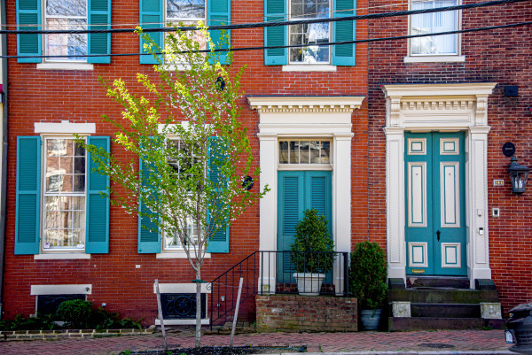 Doors & Windows in Teal - Old Town Alexandria, VA by Jenny Nordstrom