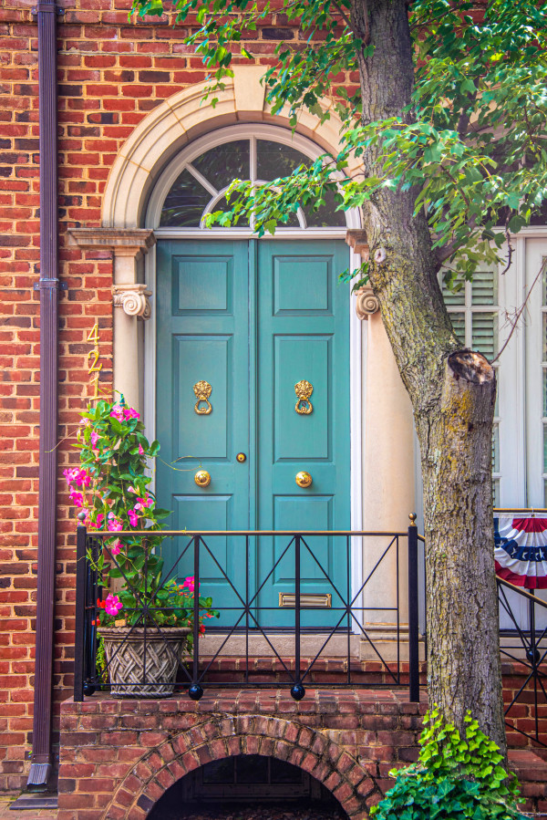 Teal Door - Old Town Alexandria, VA by Jenny Nordstrom