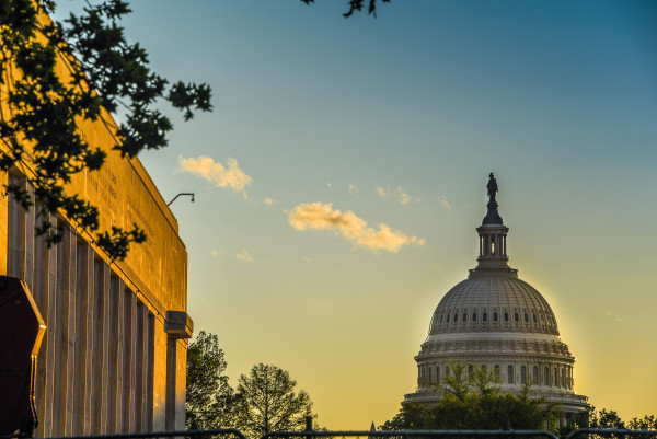 Shakespeare Theater & U.S. Capitol at Golden Hour by Jenny Nordstrom