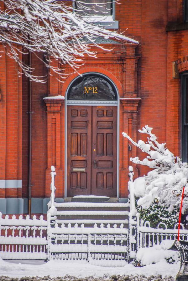 Snowy Door in Logan Circle - Washington DC by Jenny Nordstrom