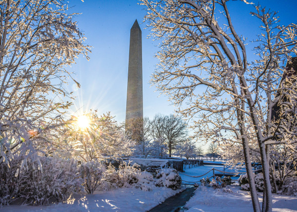 Winter Scene - Washington DC by Jenny Nordstrom