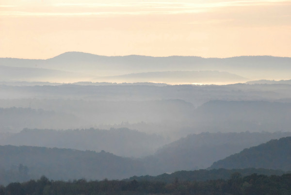 Misty Sunset - Blue Ridge Mountains