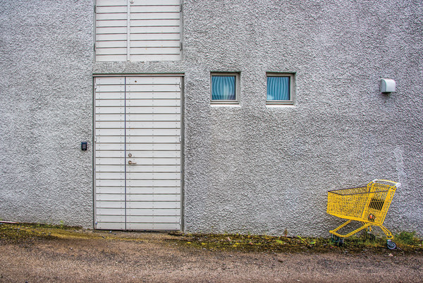 Minimalist Door + Shopping Cart - Reykjavik, Iceland