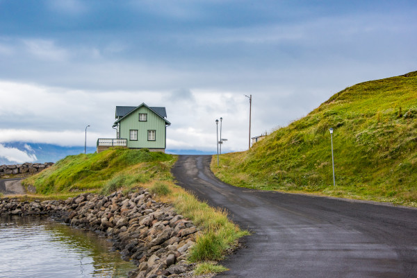 Little House on the Road - Hofsos, Iceland
