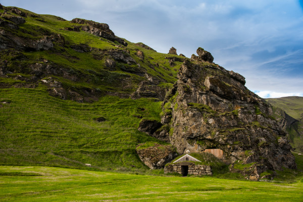Tiny stone building + Sheep! - Iceland