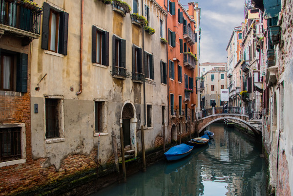 Venice, Italy - Blue Boats