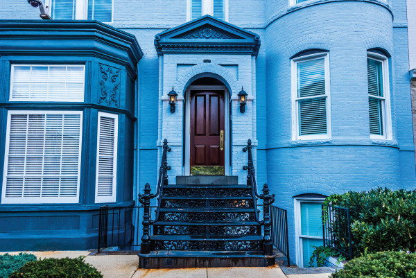 Door with Blue Facade - Capitol Hill, Washington DC by Jenny Nordstrom
