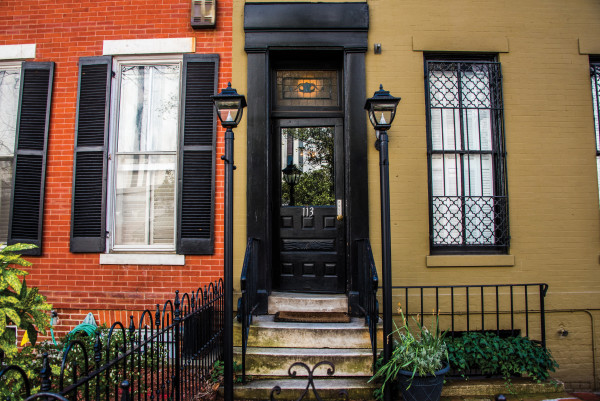Door in Olive & Orange - Capitol Hill, Washington DC by Jenny Nordstrom