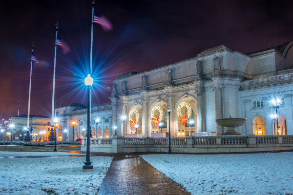 Union Station on a Snowy Evening - Washington DC