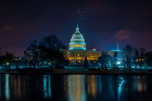 U.S. Capitol Building at Night