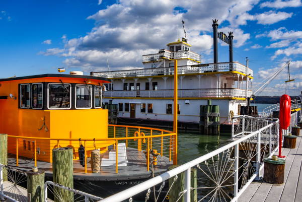 Ferry Boats - Old Town Alexandria Waterfront by Jenny Nordstrom