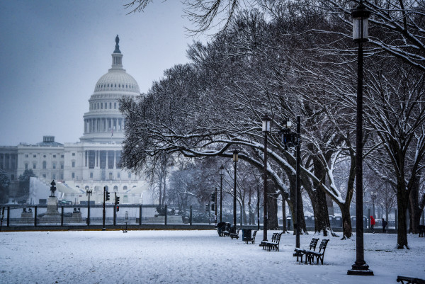 U.S. Capitol Building in the Snow