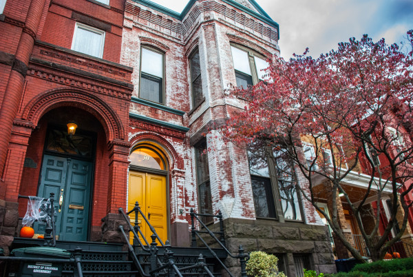 Autumnal Rowhouses - Capitol Hill, Washington DC by Jenny Nordstrom