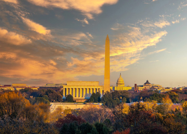 Washington DC Skyline at Golden Hour