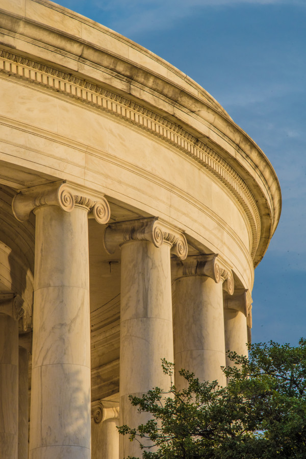 Jefferson Memorial Detail - Washington DC by Jenny Nordstrom