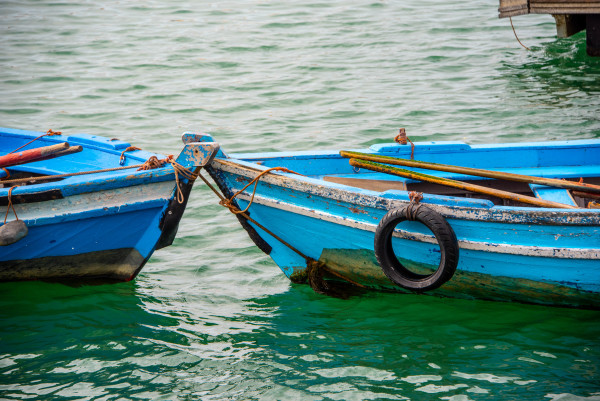 Blue Boats - Rabat, Morocco