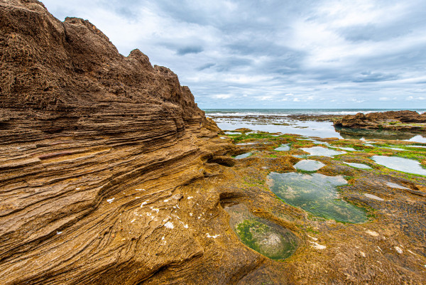 Sculptural Rocks and Tidepools - Rabat, Morocco