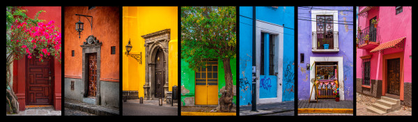 A Rainbow of Mexican Doors by Jenny Nordstrom