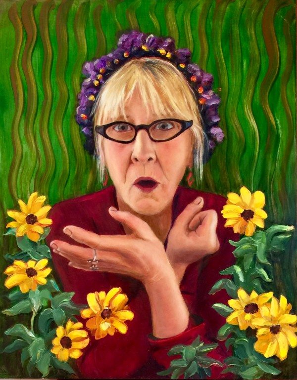 Theresa and Flowers by Sam Albright