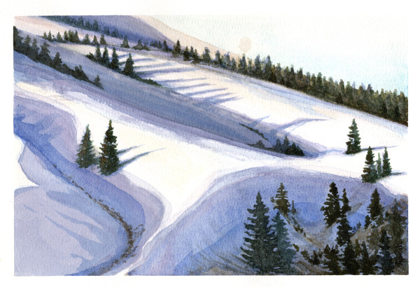 Morning Snowy Ridge #1 by Sam Albright