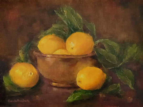 Lemons in Copper Bowl